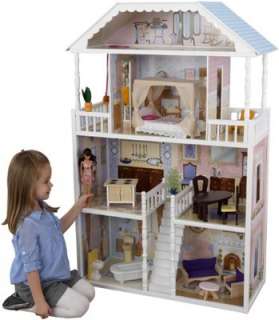  Girls Large colorful Mansion Deluxe Pretend Play Doll Dollhouse  
