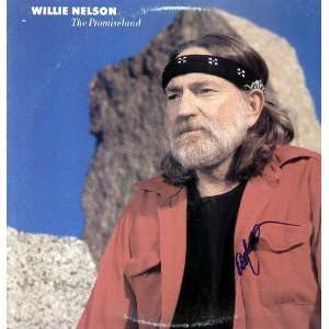  WILLIE NELSON Autographed Framed Promiseland Album LP 