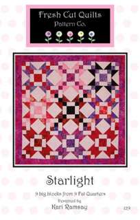 New Starlight Quilt Pattern Quilting Sewing  