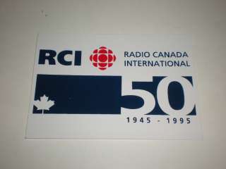 Vtg Old Radio Canada International Bumper Sticker Lable 1945 1995 RCI 