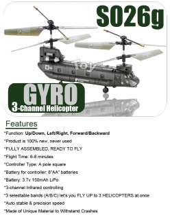 Syma S026G Mini Transport RC gyro 3ch remote Helicopter  