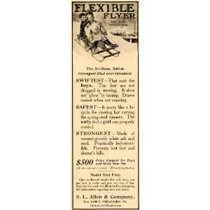  1906 Vintage Ad Flexible Flyer Sled Boy Girl Contest 