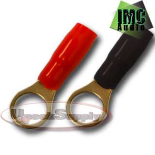 brand imc audio features 4 8 gauge wire ring terminals 2 red boot 2 