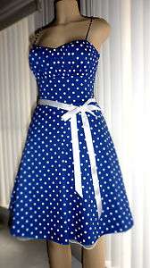 Vintage Polka Dot Pinup Retro Full Sweep Swing Rockabilly Top Party 