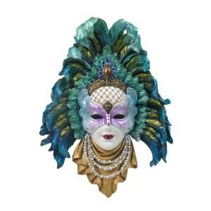 Peacock Feather Mask Wall Plaque