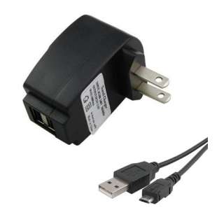 Dual USB Wall Adapter + Sync Charge Data Cable for Motorola Droid Razr 