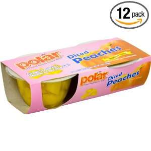 MW Polar Foods Diced Yellow Peach Fruit Cup in Light Syrup, 2 Count 