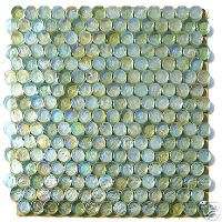 8MM Penny Glass Tile Green Kitchen Wall Floor Shower  