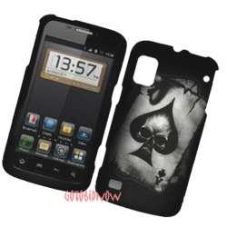  Mobile ZTE Warp ACE Skull Hard Shield Cover Phone Case+Leather Pouch
