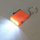   LED Dynamo Wind up Hand Crank Flashlight Key Chains Torch Lamp Orange