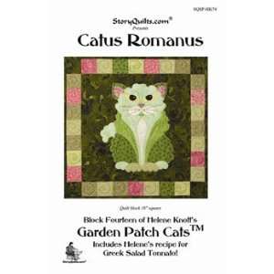   Romanus Garden Patch Cats Quilt Block Pattern Arts, Crafts & Sewing