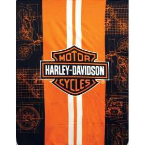   50 x 60 Fleece Blanket   Harley Davidson Racing Stripe