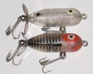 HEDDON TINY TORPEDO LOT OF TWO VINTAGE LURES  