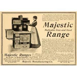   Iron Steel Range Stove Oven   Original Print Ad