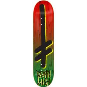  Gang Logo Skateboard Deck   8.125 Double Dip Rasta