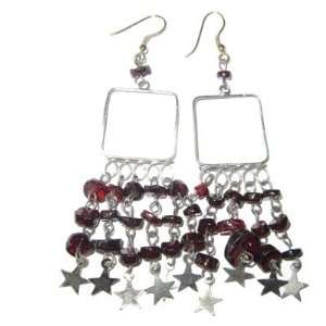   06 Square Star Red Stone Crystal Chandelier Goddess 3.5 Jewelry