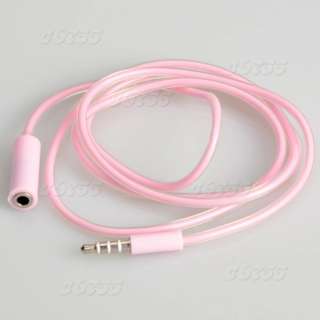 5mm 1M Stereo Audio Headphone Extension Cord Cable Pink  