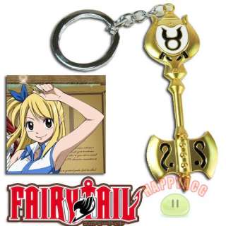 New Anime Fairy Tail Lucy Taurus Key Weapon Keychain  