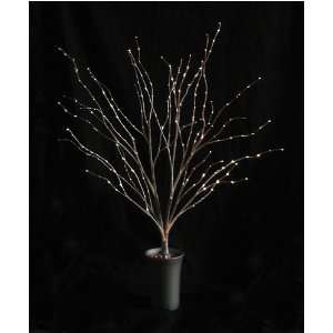    36 Pre Lit LED Fiber Optic Potted Silver Twig Tree