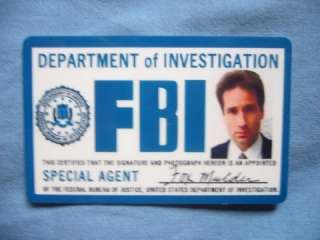 FBI ID Card X Files Fox Mulder fbi badge template card  