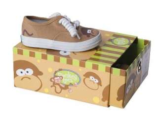 Silly MONKEY TENNIS SHOE Tan Brown Monkey Toes Canvas Shoes Infant 