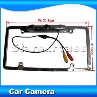 TFT LCD Car Reverse Rearview Color Mirror Monitor + License Plate 