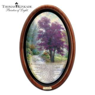 Thomas Kinkade Tree Of Life Framed Canvas Collector Plate With Poem By 