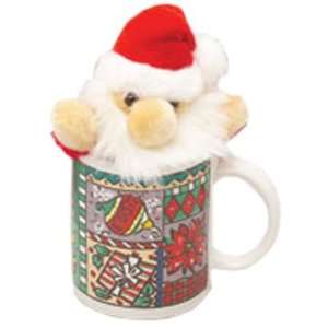   Plush Santa Claus Doll in Christmas Coffee Mug: Kitchen & Dining