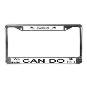 Seabees Logo Navy License Plate Frame by 