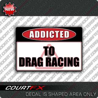 Drag Racing Warning Sticker NHRA Funny Car Top Fuel  