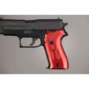  Hogue SIG Sauer P225 Flames Aluminum   Red Anodized 27132 