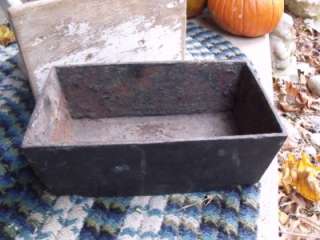 Heavy Antique Industrial Iron Trough Bowl Box Pedestal Base  