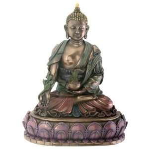  Medicine Buddha   Healer Statue Tibetan Buddhism Antique 