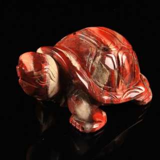 k4178 Carved flame jasper turtle figurine  
