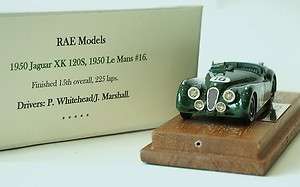   MODELS JAGUAR XK120S 1950 LE MANS. HAND BUILT IN WHITE METAL.  