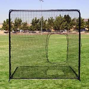   Protective Screen with Softball Pitchers Net