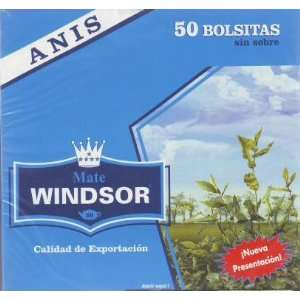 Windsor Tea Anise Anis Mate De Anís 50ct.  Grocery 