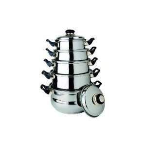   Peice Stainless Steel Cookware Set 5 Pots with 5 Stainless Steel Lids