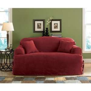  Soft Suede Sofa Slipcover (T  Cushion) Fabric (As Shown 