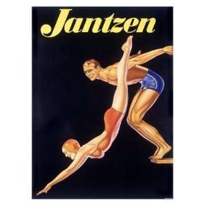  Jantzen Men Womens Swimwear Giclee Poster Print, 32x44 