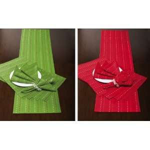   Table Linens   Red Or Green 4 Pc Placemat Set Red By Collections Etc
