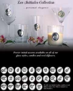 Choose Pewter Accent for Set of 4 Tea / Wine Glasses  