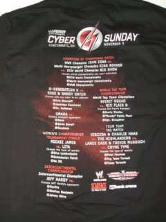 2006 Cyber Sunday Event T shirt WWE Wrestling JOHN CENA  