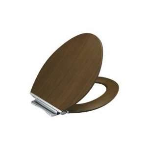  Toilet Seat w/Quick Release Vibrant Brushed Nickel Metal Hinges 