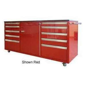  Large Rolling Tool Chest Cabinet, Double Drawer Bank 