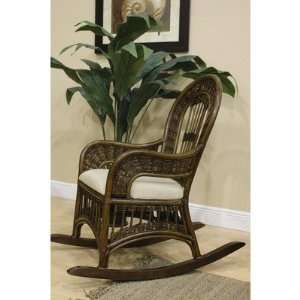 St. Lucia Indoor Rattan and Wicker Rocking Chair Finish: Antique 