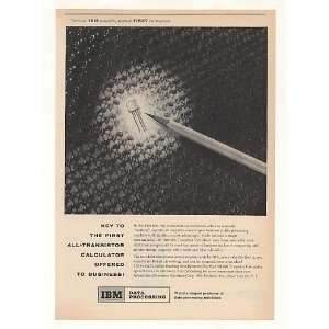  1955 IBM Electronic Transistor 608 Calculator Print Ad 