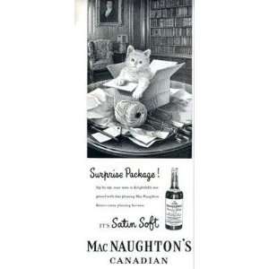  MacNaughtons Canadian Whisky Magazine Ad Kitten 